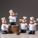 Maxbell 4Pcs Resin Chef Kitchen Decor Table Centerpiece Figurine Home Collectible
