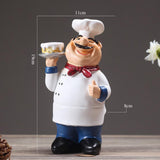 Maxbell 4Pcs Resin Chef Kitchen Decor Table Centerpiece Figurine Home Collectible