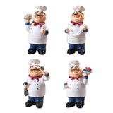 Maxbell 4Pcs Resin Chef Kitchen Decor Table Centerpiece Figurine Home Collectible