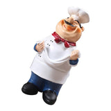 Maxbell 4Pcs Resin Chef Kitchen Decor Table Centerpiece Figurine Home Collectible