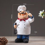 Maxbell 4Pcs Resin Chef Kitchen Decor Table Centerpiece Figurine Home Collectible