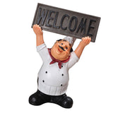 Maxbell Resin Chef Figure Ornament Lovely Chef Photo Props Style04
