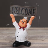 Maxbell Resin Chef Figure Ornament Lovely Chef Photo Props Style04