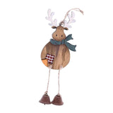 Maxbell Wooden Elk Wind Chimes Pendants Christmas Tree Hanging Ornaments Blue Scarf_S