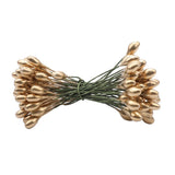 Maxbell 200pcs Artificial Double Head Berries DIY Craft Silver Golden