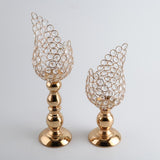 Maxbell 2x Petal Mosaic Candle Holder Table Candlestick Stand Home Decor 12x12x33cm