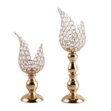 Maxbell 2x Petal Mosaic Candle Holder Table Candlestick Stand Home Decor 12x12x33cm