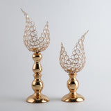 Maxbell 4x Petal Mosaic Candle Holder Table Candlestick Stand for Home Decor 2 sizes