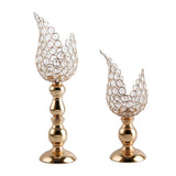 Maxbell 4x Petal Mosaic Candle Holder Table Candlestick Stand for Home Decor 2 sizes
