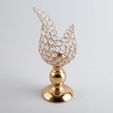 Maxbell 2x Petal Mosaic Candle Holder Table Candlestick Stand Home Decor 12x12x33cm