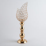 Maxbell 2x Petal Mosaic Candle Holder Table Candlestick Stand for Home Decor 2 sizes