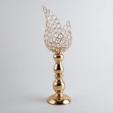 Maxbell 2x Petal Mosaic Candle Holder Table Candlestick Stand Home Decor 12x12x42cm