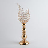 Maxbell 4x Petal Mosaic Candle Holder Table Candlestick Stand for Home Decor 2 sizes