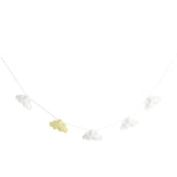 Maxbell Hanging Clouds Garland for Baby Shower, Wedding Party Decor White and Yellow