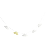 Maxbell Hanging Clouds Garland for Baby Shower, Wedding Party Decor White and Yellow