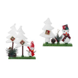 Maxbell Novel Mini Christmas Tree Snowman Xmas Desktop Decoration Decor Gift White 2 Tree