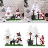 Maxbell Novel Mini Christmas Tree Snowman Xmas Desktop Decoration Decor Gift White 2 Tree