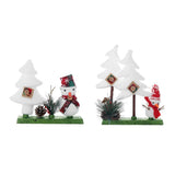 Maxbell Novel Mini Christmas Tree Snowman Xmas Desktop Decoration Decor Gift White 2 Tree