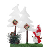 Maxbell Novel Mini Christmas Tree Snowman Xmas Desktop Decoration Decor Gift White 2 Tree