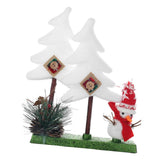 Maxbell Novel Mini Christmas Tree Snowman Xmas Desktop Decoration Decor Gift White 2 Tree