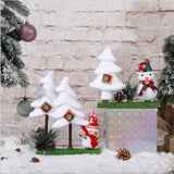 Maxbell Novel Mini Christmas Tree Snowman Xmas Desktop Decoration Decor Gift White 2 Tree