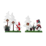 Maxbell Novel Mini Christmas Tree Snowman Xmas Desktop Decoration Decor Gift White 2 Tree