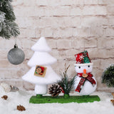 Maxbell Novel Mini Christmas Tree Snowman Xmas Desktop Decoration Decor Gift White 1 Tree