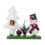 Maxbell Novel Mini Christmas Tree Snowman Xmas Desktop Decoration Decor Gift White 1 Tree