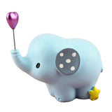 Maxbell Cute Resin Small Elephant Figurines Indoor Desktop Decoration Blue