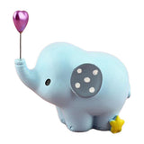Maxbell Cute Resin Small Elephant Figurines Indoor Desktop Decoration Blue