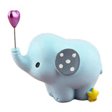 Maxbell Cute Resin Small Elephant Figurines Indoor Desktop Decoration Blue