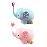 Maxbell Cute Resin Small Elephant Figurines Indoor Desktop Decoration Blue