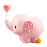 Maxbell Cute Resin Small Elephant Figurines Indoor Desktop Decoration Pink