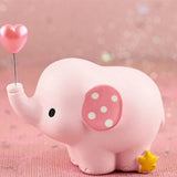 Maxbell Cute Resin Small Elephant Figurines Indoor Desktop Decoration Pink
