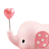 Maxbell Cute Resin Small Elephant Figurines Indoor Desktop Decoration Pink