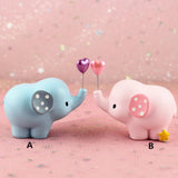 Maxbell Cute Resin Small Elephant Figurines Indoor Desktop Decoration Pink