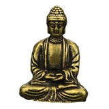 Maxbell 2pCS Brass Mini Antique Sakyamuni Buddha Statue Ornaments Meditation Seated