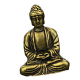 Maxbell 2pCS Brass Mini Antique Sakyamuni Buddha Statue Ornaments Meditation Seated