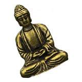 Maxbell 2pCS Brass Mini Antique Sakyamuni Buddha Statue Ornaments Meditation Seated
