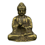 Maxbell 2pCS Brass Mini Antique Sakyamuni Buddha Statue Ornaments Meditation Seated