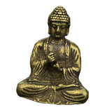 Maxbell 2pCS Brass Mini Antique Sakyamuni Buddha Statue Ornaments Meditation Seated