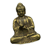 Maxbell 2pCS Brass Mini Antique Sakyamuni Buddha Statue Ornaments Meditation Seated