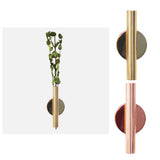 Maxbell Wall-Mounted Flower Tube for Flower Display Wall Metal Vase Holder Rose Gold
