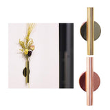 Maxbell Wall-Mounted Flower Tube for Flower Display Wall Metal Vase Holder Rose Gold
