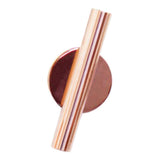 Maxbell Wall-Mounted Flower Tube for Flower Display Wall Metal Vase Holder Rose Gold