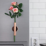 Maxbell Wall-Mounted Flower Tube for Flower Display Wall Metal Vase Holder Rose Gold