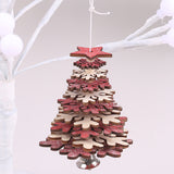 Maxbell Christmas Tree Hanging Ornament Holiday Tree DIY Crafts Snowflake_Red