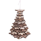 Maxbell Christmas Tree Hanging Ornament Holiday Tree DIY Crafts Snowflake_Khaki