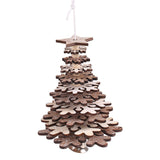 Maxbell Christmas Tree Hanging Ornament Holiday Tree DIY Crafts Snowflake_Khaki