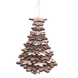 Maxbell Christmas Tree Hanging Ornament Holiday Tree DIY Crafts Snowflake_Khaki